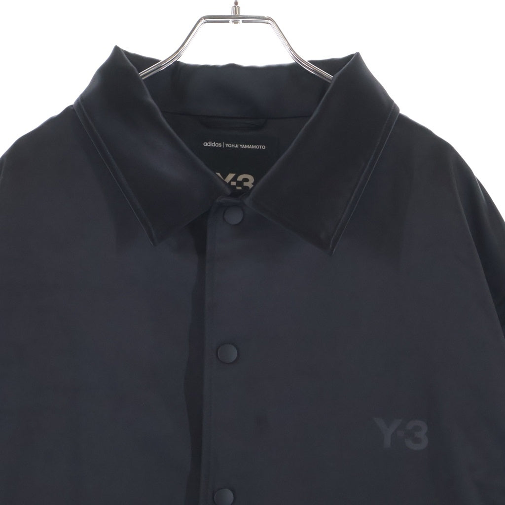 Y-3(ワイスリー) U GFX COACH JKT ロゴプリント スナップボタン ナイロン コーチジャケット ブラック JN4883 A2E001