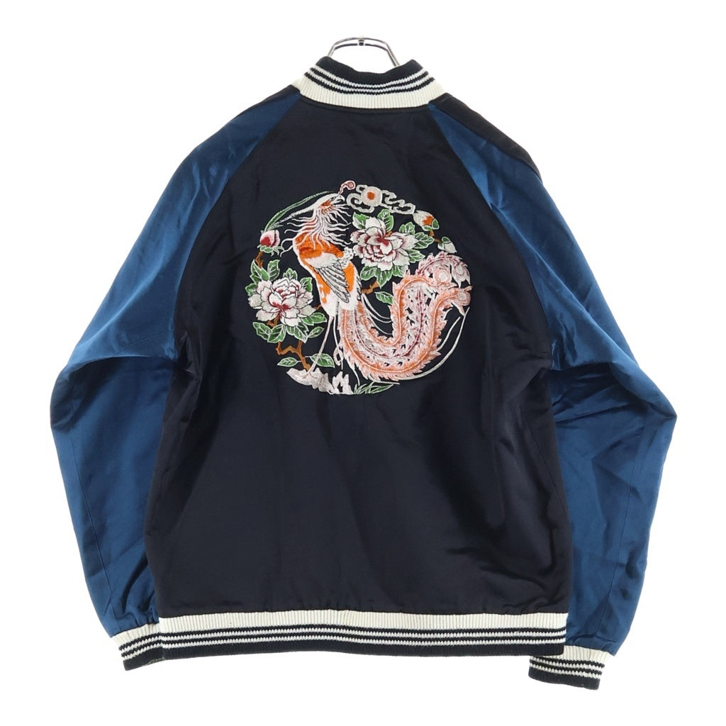 CALEE(キャリー) Phoenix Sukajan Blouson フェニックススカジャンブルゾン 鳳凰刺繍リバーシブルジャケット ブラック/カーキ