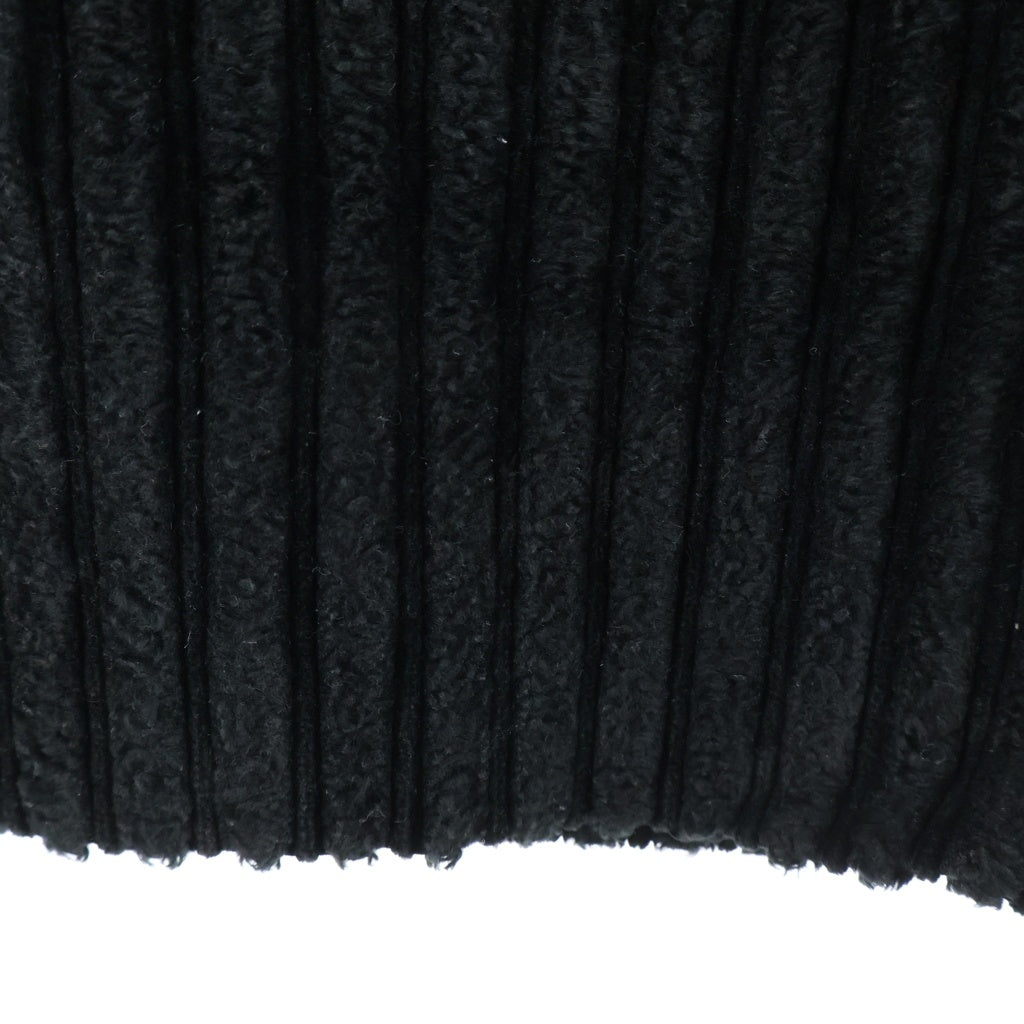 CALEE(キャリー) 23AW Jumbo Corduroy Trousers ジャンボコーデュロイトラウザーズ ジップフライコーデュロイサイドベルトパンツ ブラック