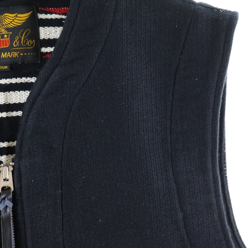 CALEE(キャリー) Native Blanket Vest ネイティブブランケットベスト ジャコードパターンジップベスト ブラック/レッド CL-26EA001ULT