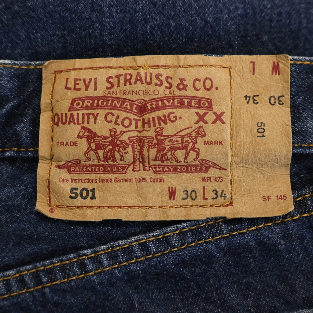Levi's(リーバイス) 00S 501 ボタン裏247 EURO製 スモールE ボタンフライストレートデニムパンツ インディゴ