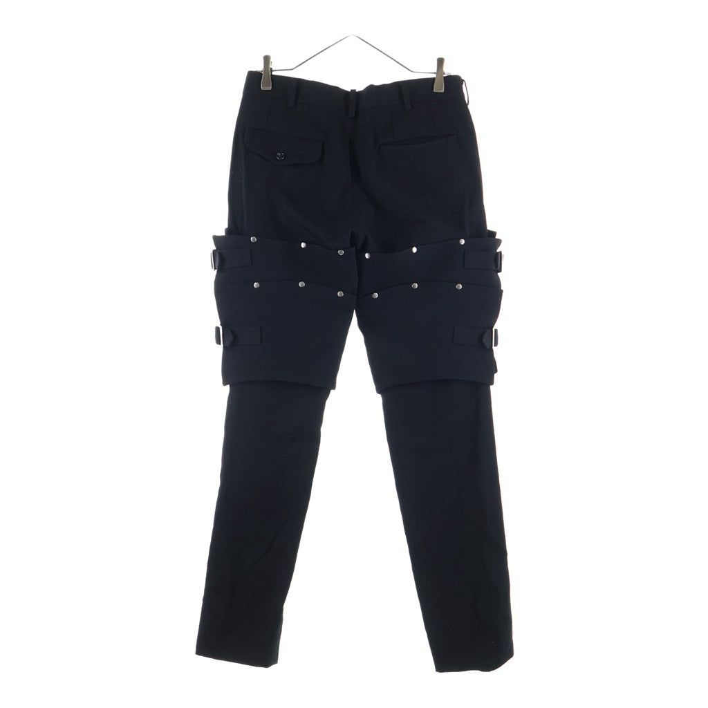 COMME des GARCONS HOMME PLUS(コムデギャルソンオムプリュス) 16AW 平和の鎧期 甲冑カシメロングパンツ PR-P063 ブラック