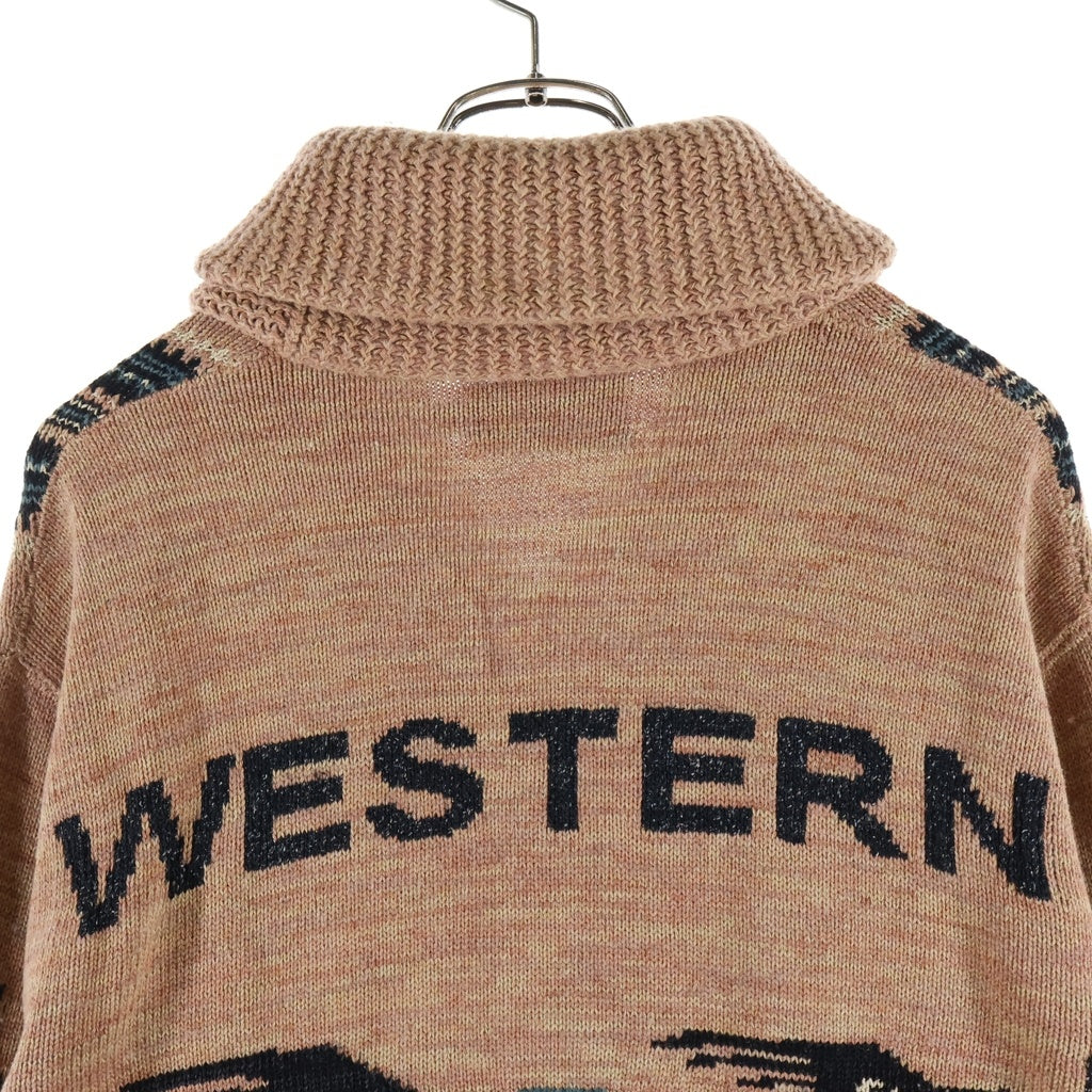 RRL(ダブルアールエル) Roadrunner Cardigan ロードランナーカーディガン ジャコード編みショールカラーカーディガン ピンク MNRRSWE16820097