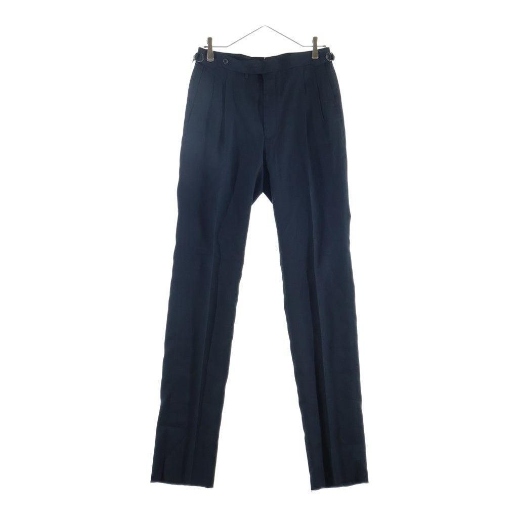 NO BRAND(ノーブランド) LEFRI SIDNEY TROUSER IN ORGANIC COTTON レフリー オーガニックコットン シドニートラウザーズ スラックス ブラック 224P7000
