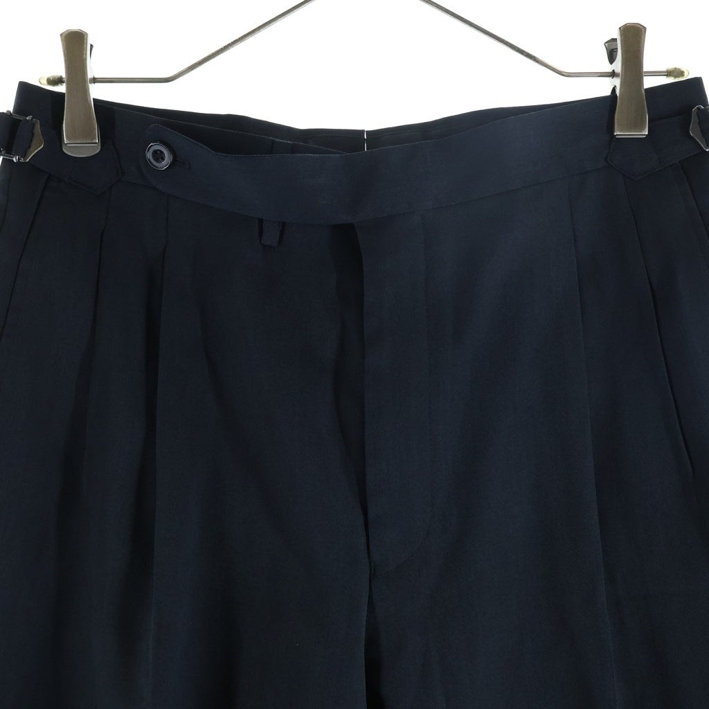 NO BRAND(ノーブランド) LEFRI SIDNEY TROUSER IN ORGANIC COTTON レフリー オーガニックコットン シドニートラウザーズ スラックス ブラック 224P7000