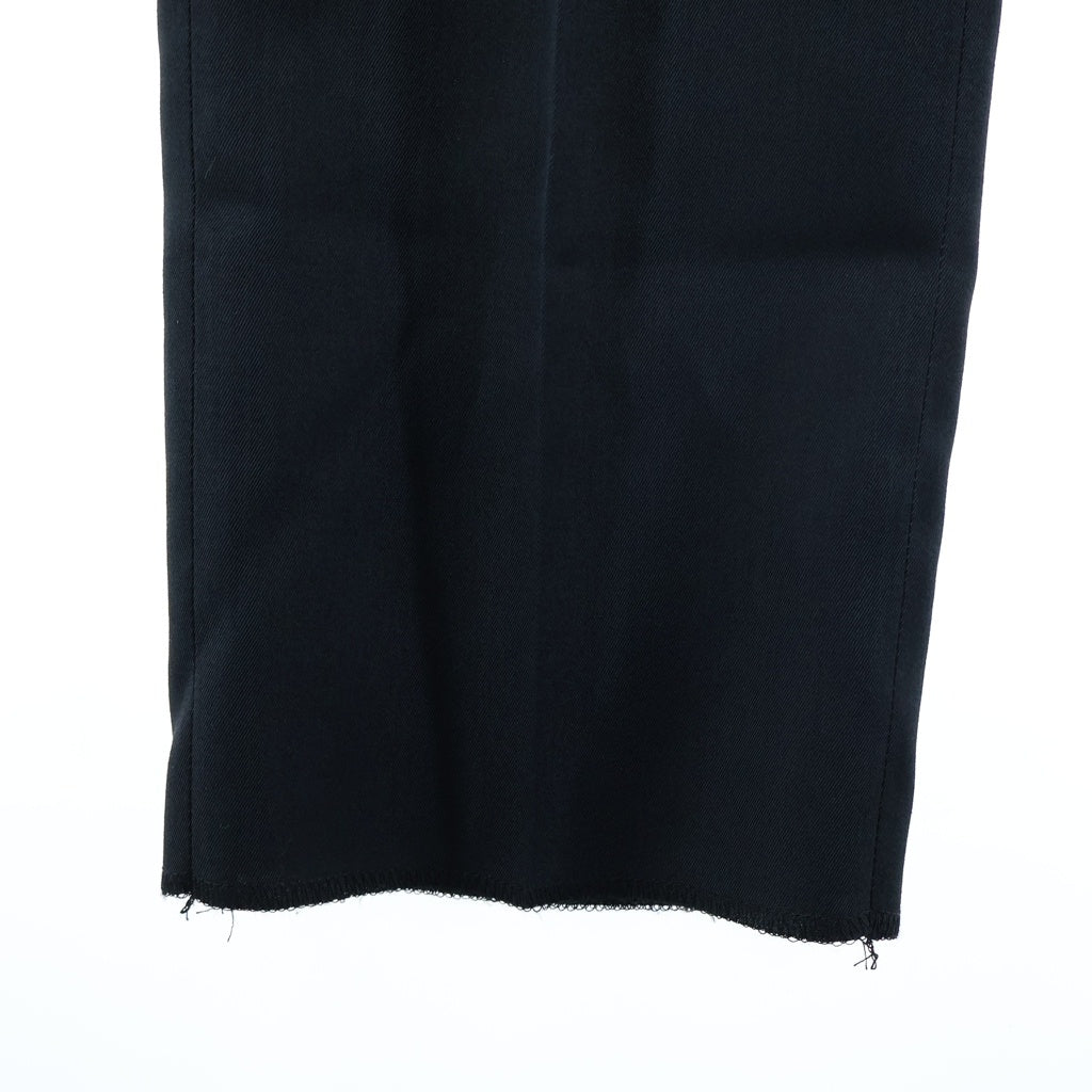 NO BRAND(ノーブランド) LEFRI SIDNEY TROUSER IN ORGANIC COTTON レフリー オーガニックコットン シドニートラウザーズ スラックス ブラック 224P7000