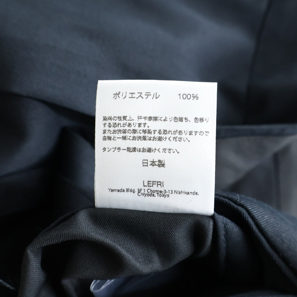 NO BRAND(ノーブランド) LEFRI SIDNEY TROUSER IN ORGANIC COTTON レフリー オーガニックコットン シドニートラウザーズ スラックス ブラック 224P7000