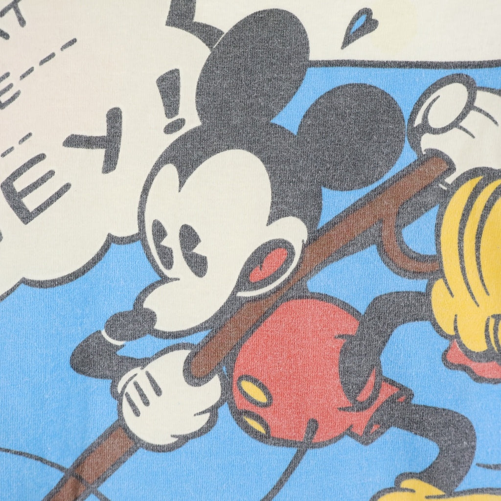 VINTAGE(ヴィンテージ) 90S VINTAGE MICKEY TEE ヴィンテージ USA製 フロントミッキーロゴプリント クルーネック半袖Tシャツ カットソー ホワイト