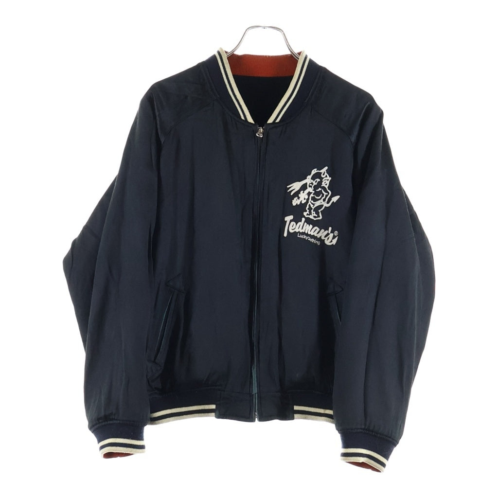 TEDMAN TED COMPANY(テッドマン テッドカンパニー) ベロア デビルロゴエンブロイダリー リバーシブルスーベニアジャケット スカジャン ブラック 2067262