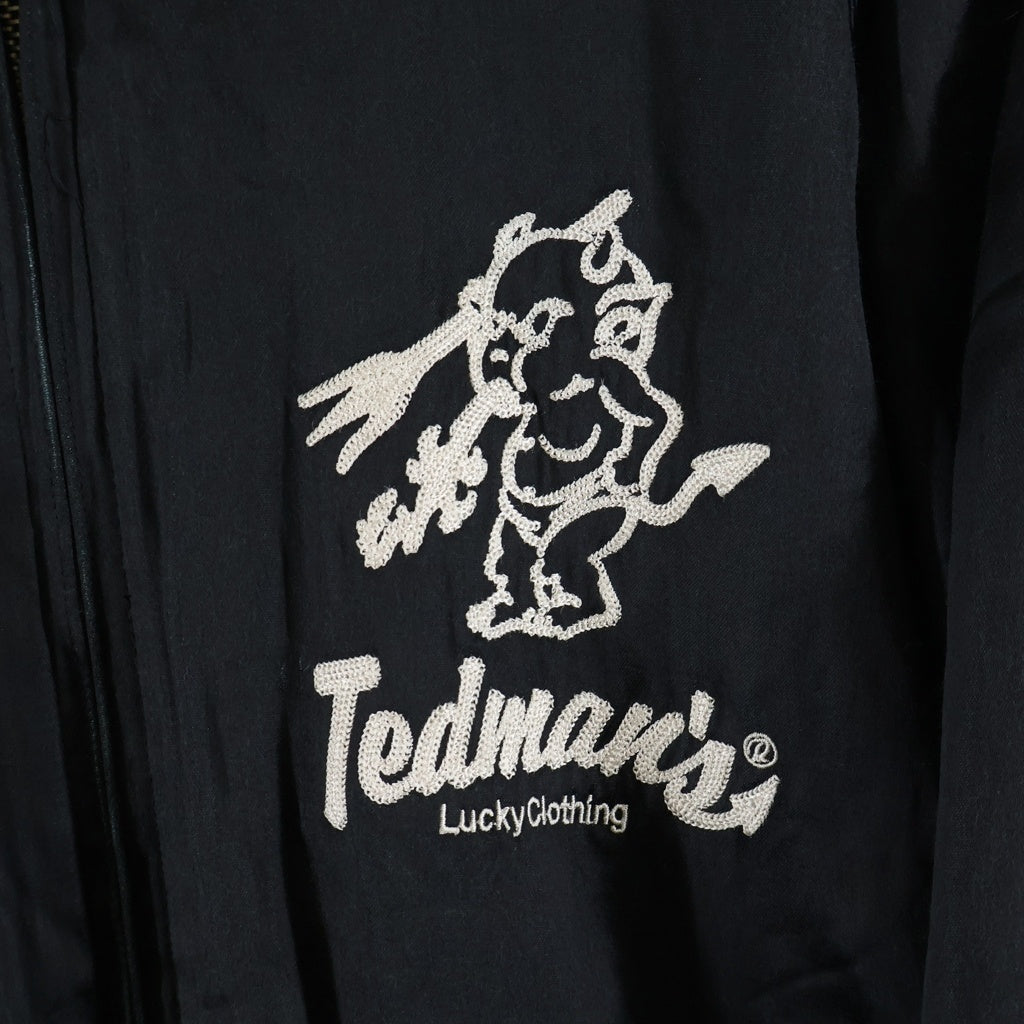 TEDMAN TED COMPANY(テッドマン テッドカンパニー) ベロア デビルロゴエンブロイダリー リバーシブルスーベニアジャケット スカジャン ブラック 2067262