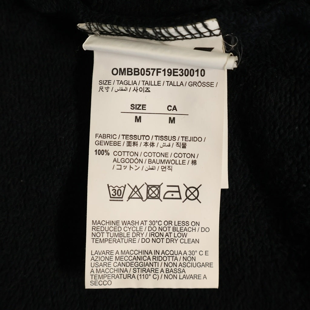 OFF-WHITE(オフホワイト) 19AW バックプリント プルオーバーパーカー ブラック OMBB057F19E30010