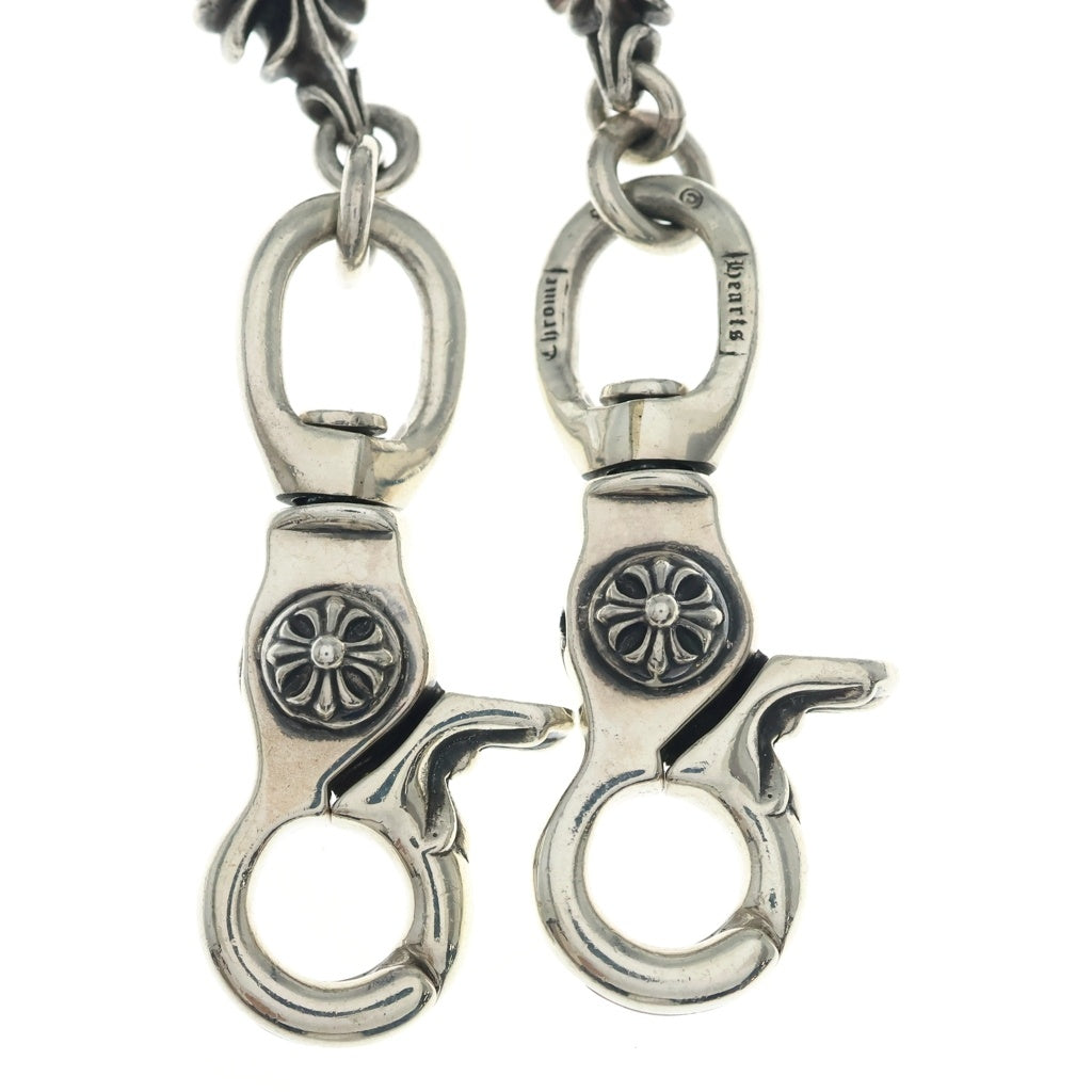 CHROME HEARTS(クロムハーツ) 4C CRS SHORT-T/2 CLIP カットアウトCHプラス 2クリップウォレットチェーン シルバー