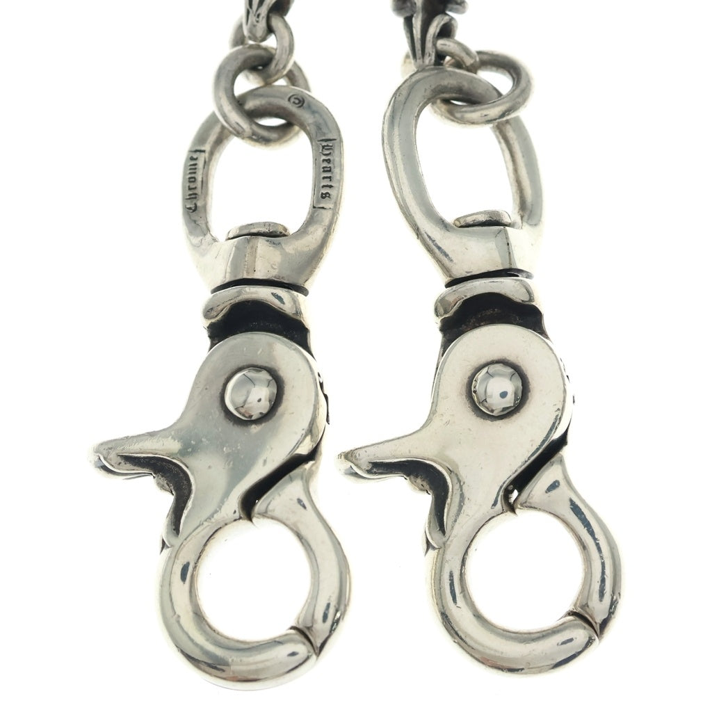 CHROME HEARTS(クロムハーツ) 4C CRS SHORT-T/2 CLIP カットアウトCHプラス 2クリップウォレットチェーン シルバー