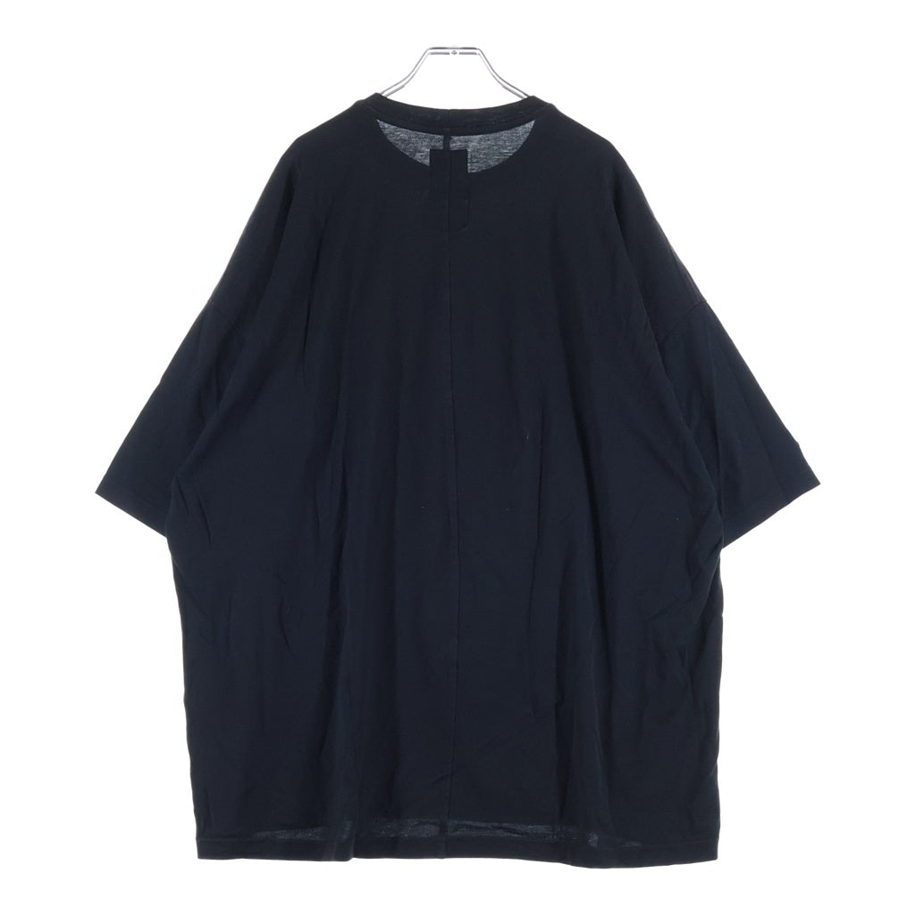 Rick Owens(リックオウエンス) 23AW ×Champion Logo Embroidered Tommy T-Shirt ロゴエンブロイデッドトミーTシャツ ロゴ刺繍クルーネックオーバーサイズ半袖Tシャツ CM02C9229-CHJEG ブラック
