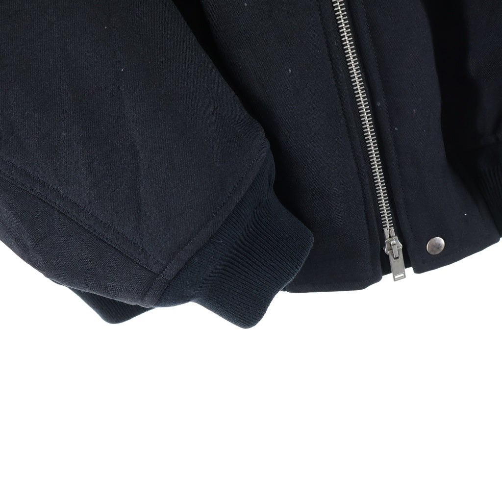 JIL SANDER(ジルサンダー) 21AW RIBBED-TRIM ZIP-DETAIL BOMBER JACKET リブドトリム ジップディテール ボンバージャケット ブラック JSMT420501MT44270012