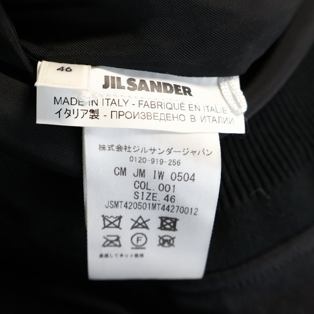 JIL SANDER(ジルサンダー) 21AW RIBBED-TRIM ZIP-DETAIL BOMBER JACKET リブドトリム ジップディテール ボンバージャケット ブラック JSMT420501MT44270012