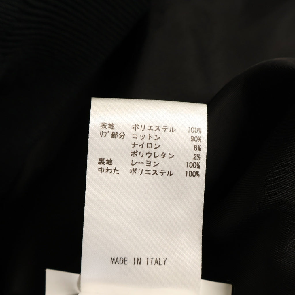 JIL SANDER(ジルサンダー) 21AW RIBBED-TRIM ZIP-DETAIL BOMBER JACKET リブドトリム ジップディテール ボンバージャケット ブラック JSMT420501MT44270012