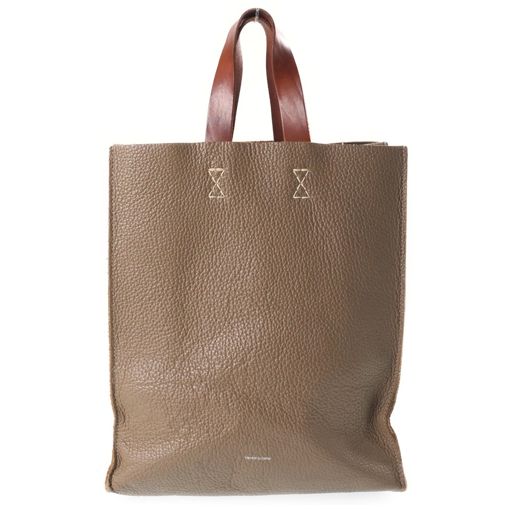 Hender Scheme(エンダースキーマ) PAPER BAG レザー ペーパーバッグ ブラウン ol-rb-ppb レディース