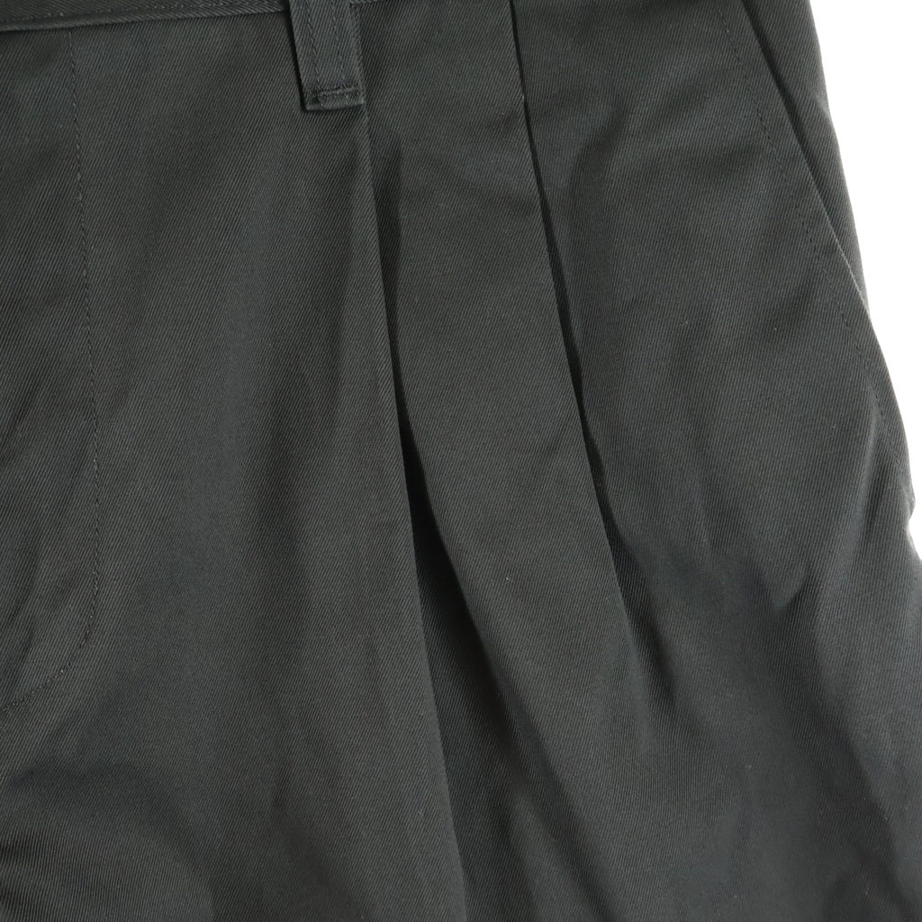 DESCENDANT(ディセンダント) SF WIDE TWILL TROUSERS ワイド ツータック パンツ ダークグレー