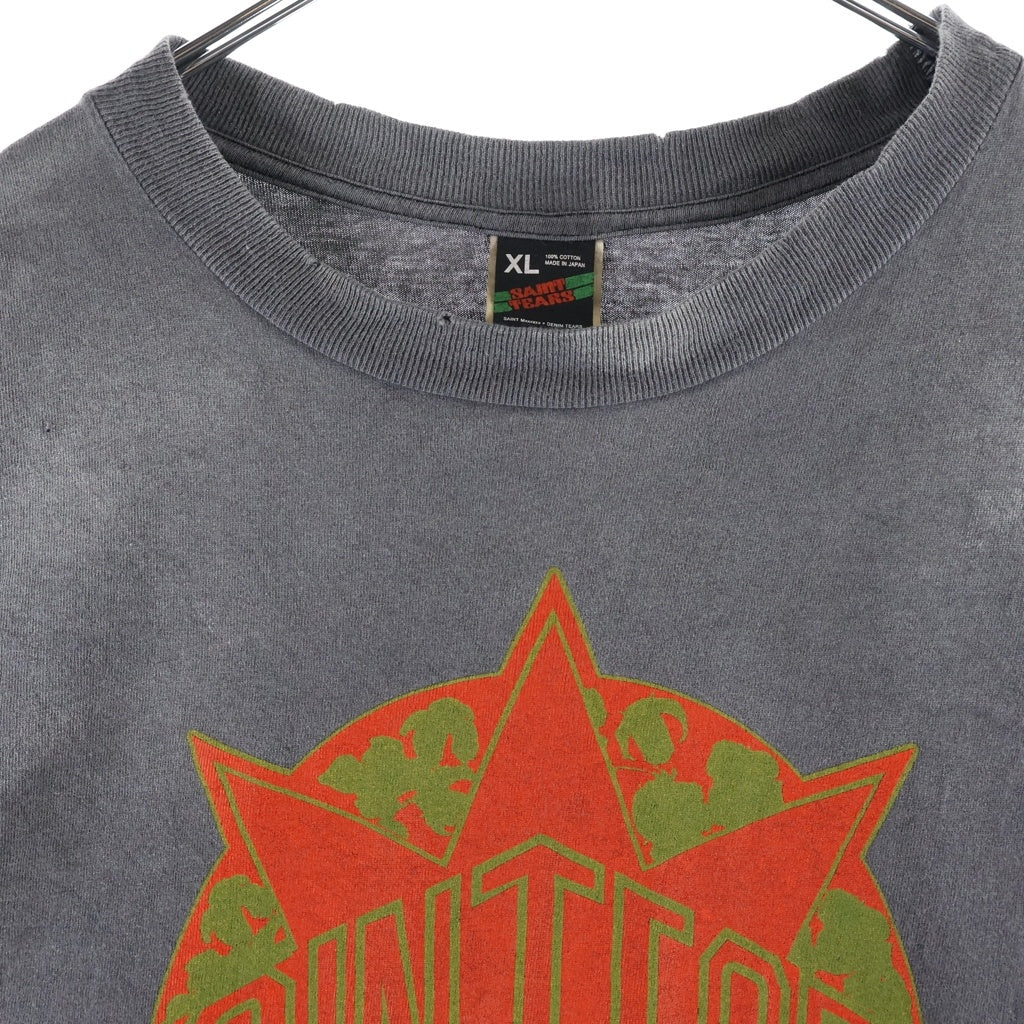 SAINT MICHAEL(セントマイケル) 24AW X DENIM SS TEE ST TEARS 半袖Tシャツ カットソー ブラック SM-YS1-0000-C45