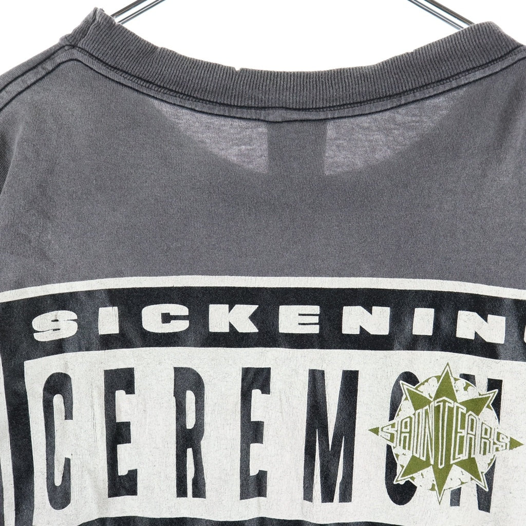 SAINT MICHAEL(セントマイケル) 24AW X DENIM SS TEE ST TEARS 半袖Tシャツ カットソー ブラック SM-YS1-0000-C45