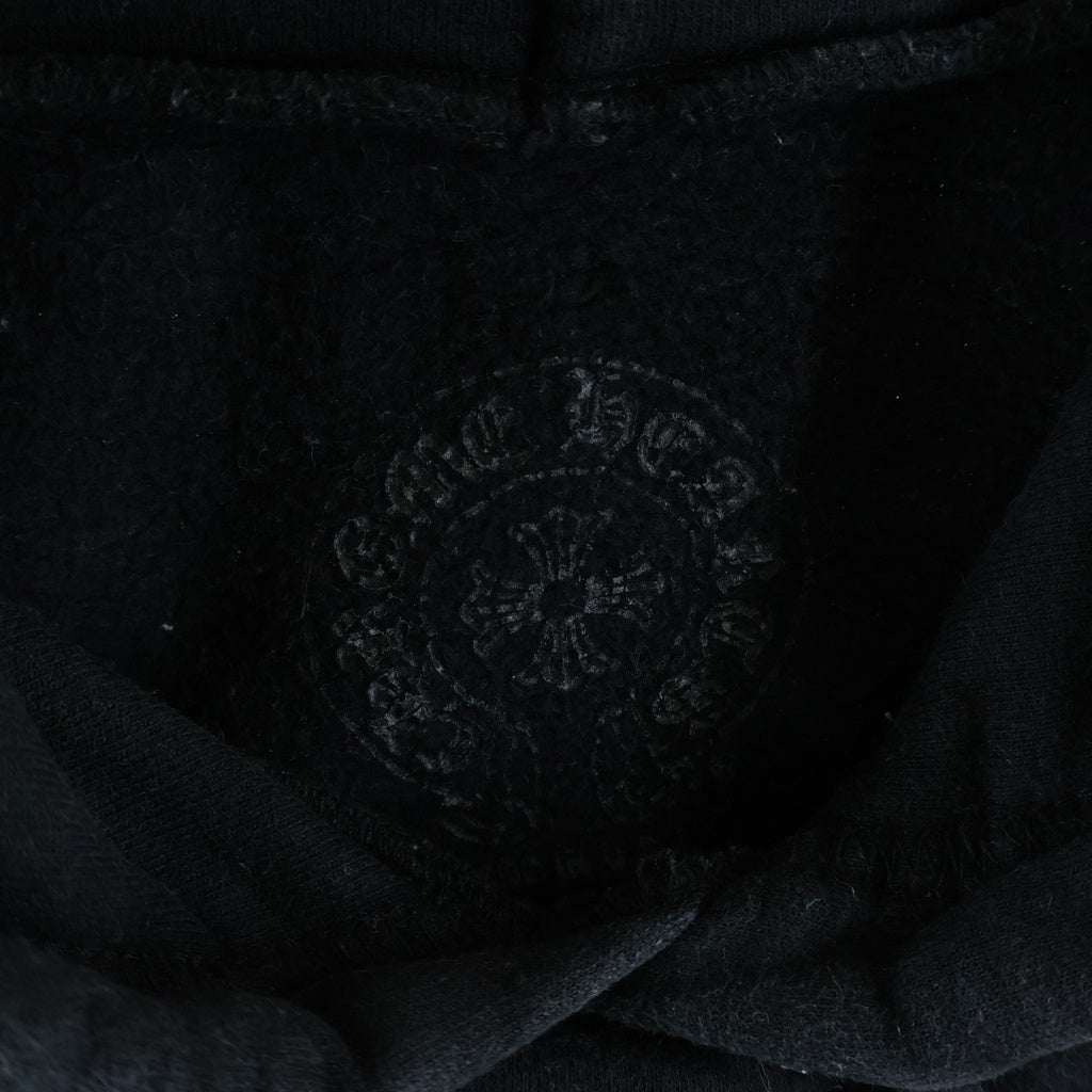 CHROME HEARTS(クロムハーツ) SWTSHRT PLVR 袖フローラル バックホースシュープリント スウェット プルオーバーパーカー ブラック