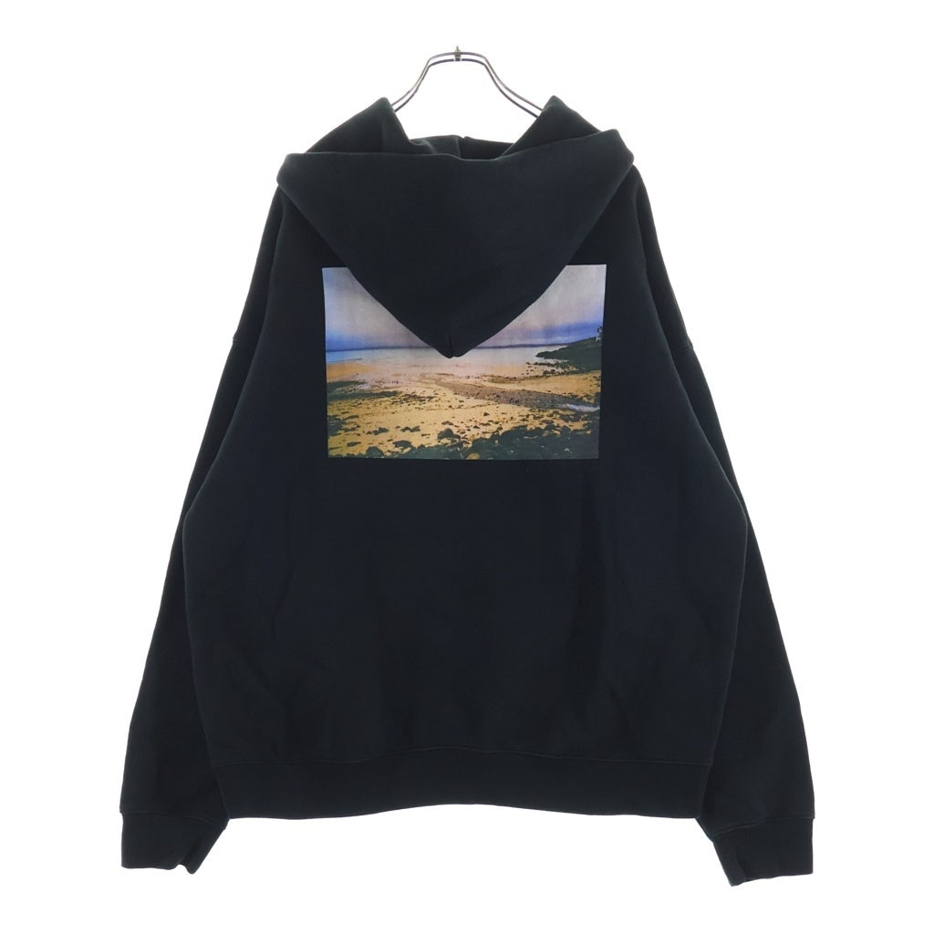 FEAR OF GOD ESSENTIALS(フィアオブゴッド エッセンシャルズ) BACK PRINT PULL OVER HOODIE バックプリントプルオーバーフーディー スウェットパーカー ブラック