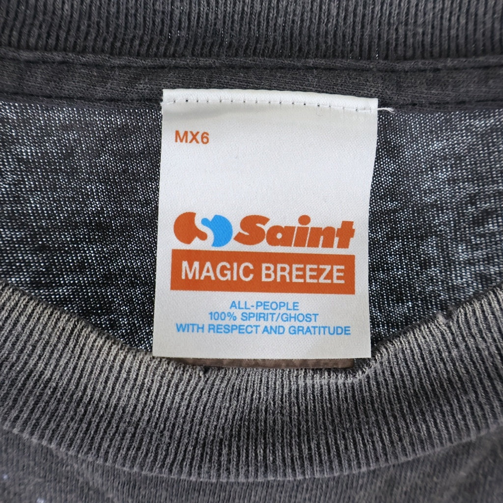 SAINT MICHAEL(セントマイケル) 25SS ×STAR WARS スターウォーズ ヴィンテージ加工 半袖Tシャツ カットソー ブラック SM-HR8-0000-C62