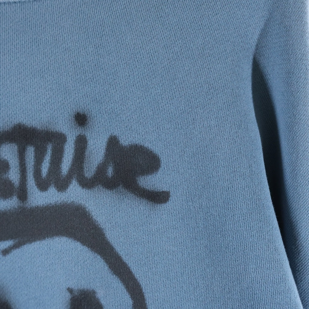 Paly Hollywood(パリーハリウッド) Streetwise Airbrush Crewneck ストリートワイズ エアーブラシクルーネック ロゴプリントクルーネックスウェットトレーナー ブルー