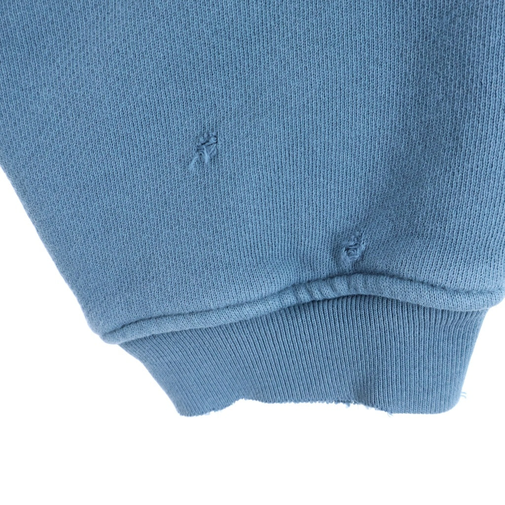 Paly Hollywood(パリーハリウッド) Streetwise Airbrush Crewneck ストリートワイズ エアーブラシクルーネック ロゴプリントクルーネックスウェットトレーナー ブルー