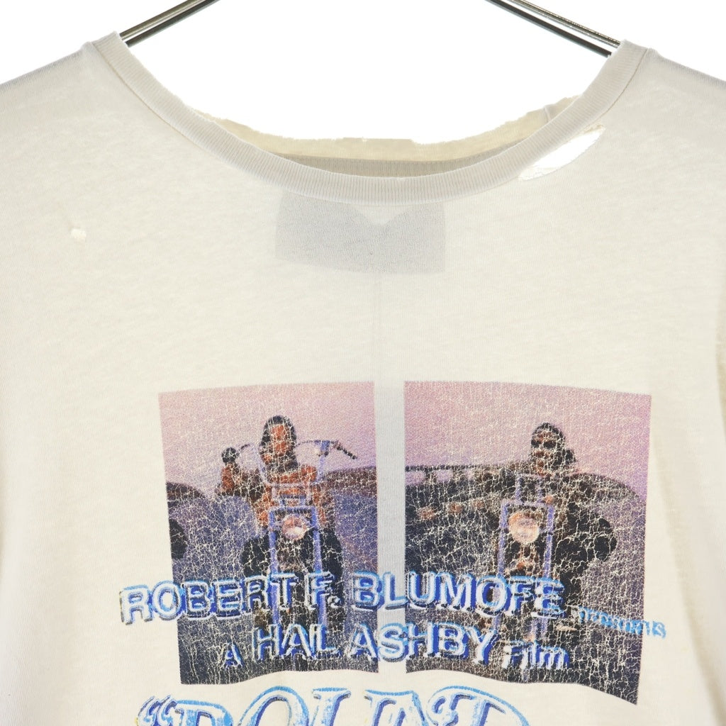 Paly Hollywood(パリーハリウッド) Bound For Glory T-Shirts バウンドフォーグローリーTシャツ ロゴプリントダメージ加工クルーネック半袖Tシャツ ホワイト