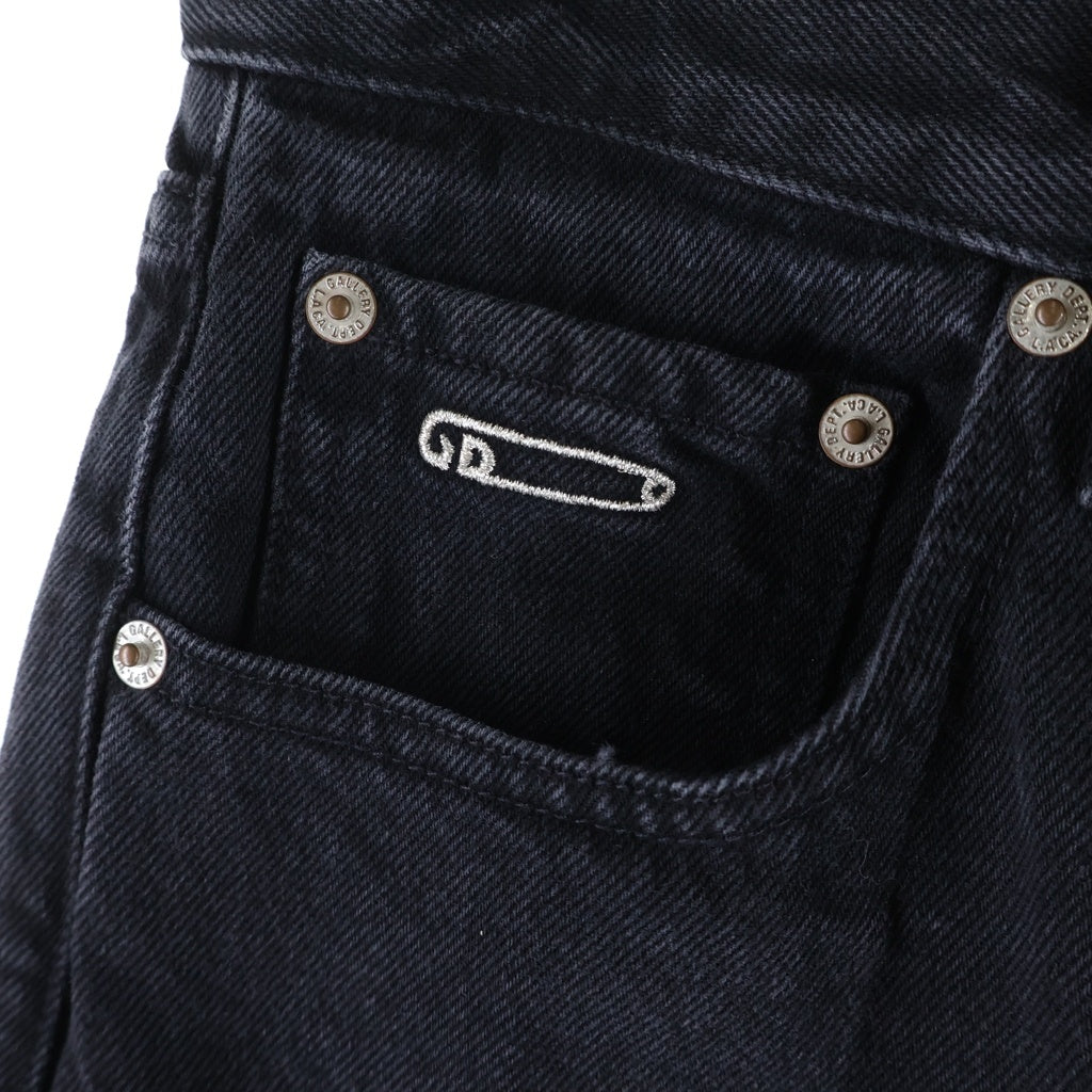 GALLERY DEPT.(ギャラリーデプト) 26SS MELROSE DENIM PANT メルローズデニムパンツ カットオフヘムボタンフライワイドデニムパンツ ブラック