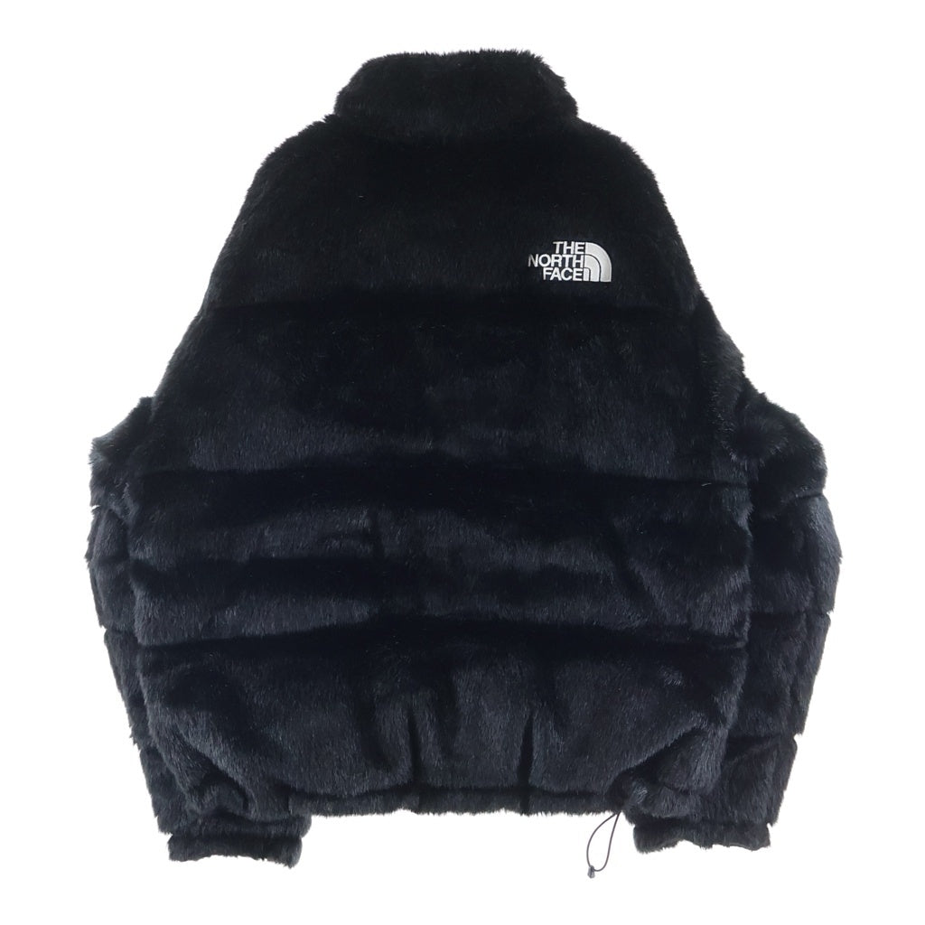 SUPREME(シュプリーム) 20AW ×The North Face Faux Fur Nuptse Jacket ×ザノースフェイス フェイクファーヌプシジャケット ロゴパッチジップアップダウンジャケット ブラック NF0A55VT