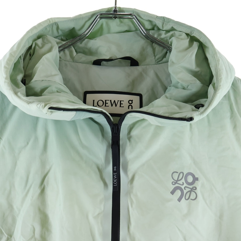 LOEWE(ロエベ) ×ON Puffer Vest ×オン パファーベスト ジップアップナイロンフーデットダウンベスト レディース ライトグリーン 1WE12822919