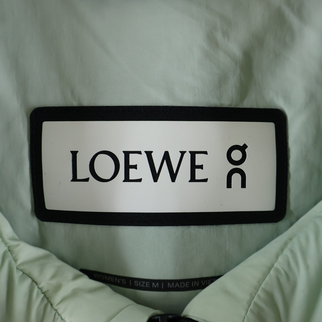 LOEWE(ロエベ) ×ON Puffer Vest ×オン パファーベスト ジップアップナイロンフーデットダウンベスト レディース ライトグリーン 1WE12822919