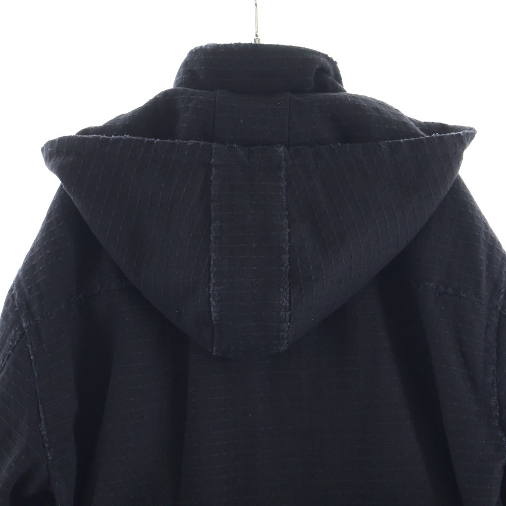 JIAN YE(ジェン イェ) 25AW MMTR COAT 2WAY マルチポケット ジップアップ ロングコート ジャケット ブラック JI-25AW-CT01-1