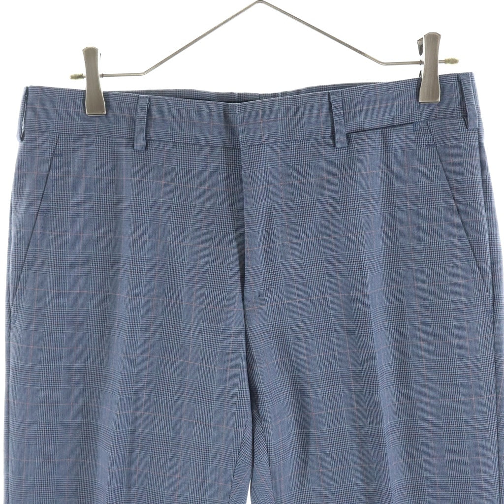 HERMES(エルメス) Check Pattern Set Up Suits チェック総柄セットアップスーツ 2Bシングルテーラードジャケット スラックス G9310/PN382 ライトブルー/ピンク
