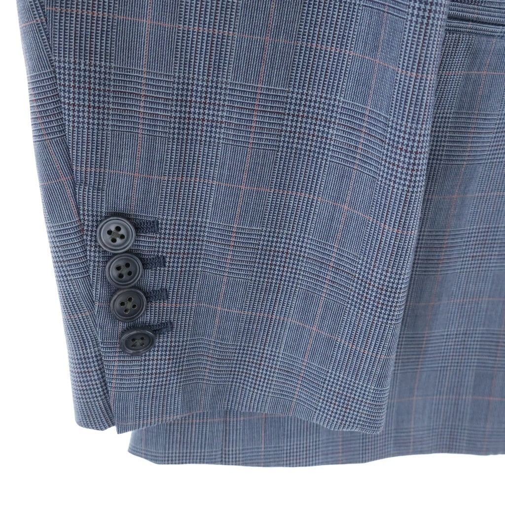 HERMES(エルメス) Check Pattern Set Up Suits チェック総柄セットアップスーツ 2Bシングルテーラードジャケット スラックス G9310/PN382 ライトブルー/ピンク