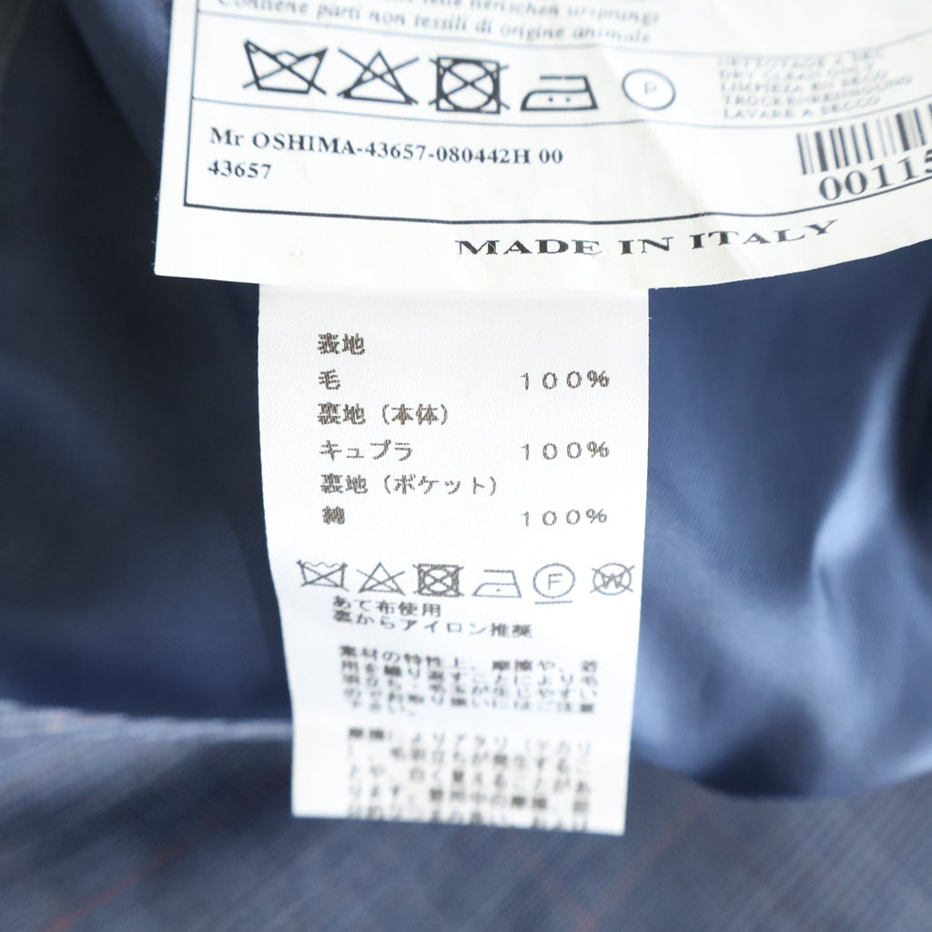 HERMES(エルメス) Check Pattern Set Up Suits チェック総柄セットアップスーツ 2Bシングルテーラードジャケット スラックス G9310/PN382 ライトブルー/ピンク