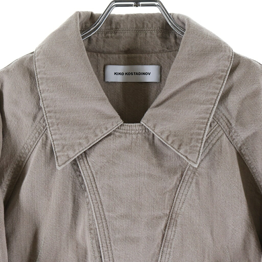 KIKO KOSTADINOV(キココスタディノフ) 26SS Remora Blouson ジップアップ ダメージ加工 ジャケット ブラウン 00202026