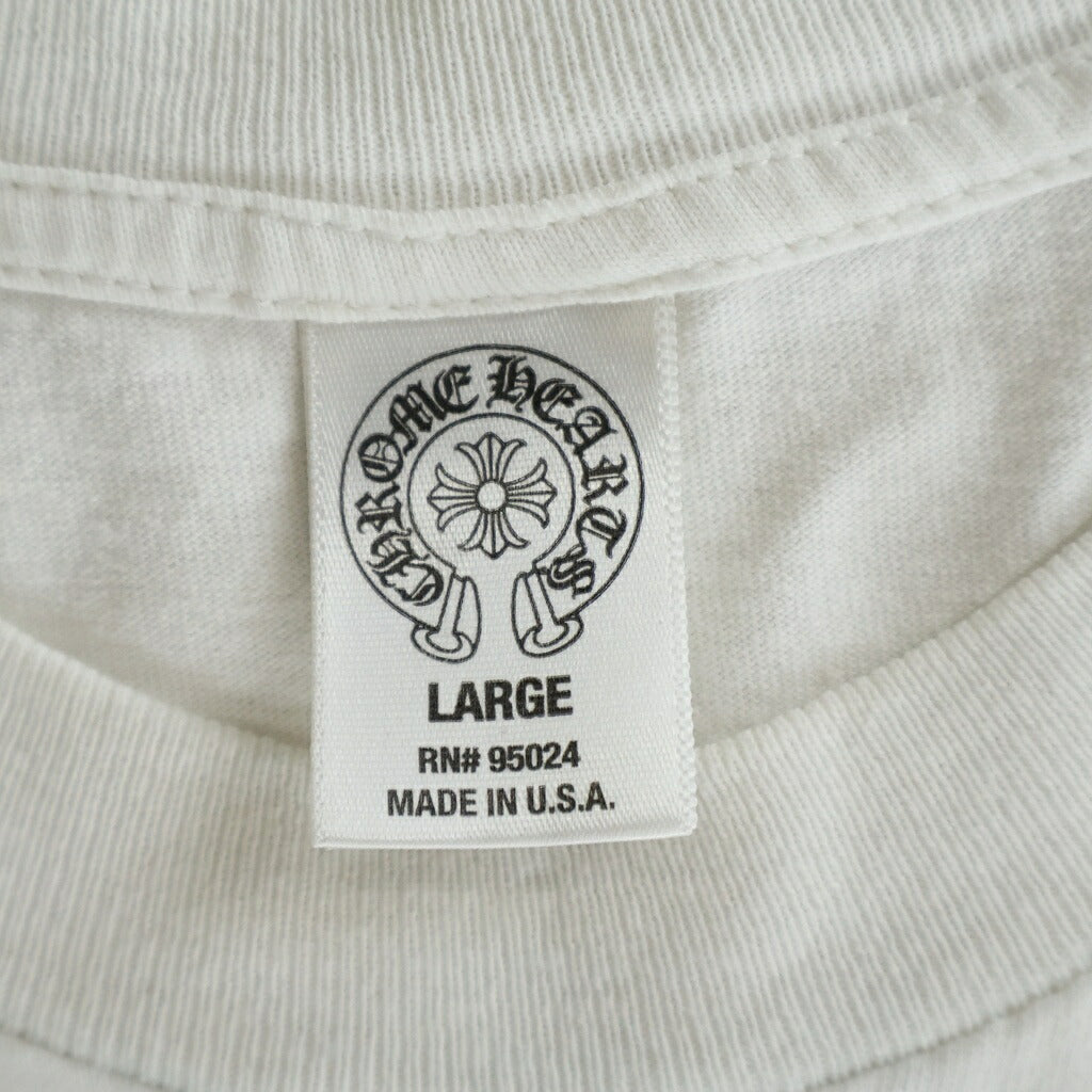 CHROME HEARTS(クロムハーツ) OLD CH PLS S/S T-SHIRTS バックCHプラスプリント 半袖Tシャツカットソー ホワイト