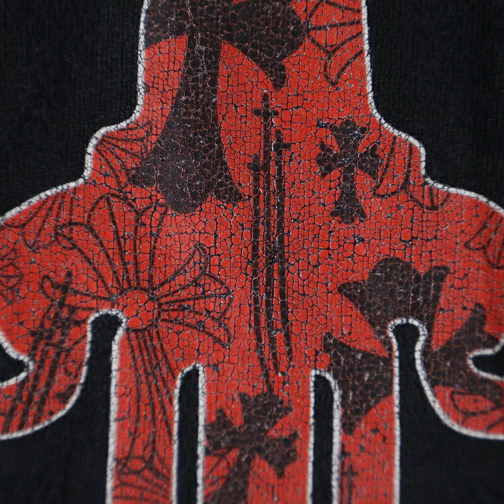 CHROME HEARTS(クロムハーツ) BACK VINE DAGGER L/S T-SHIRTS バックバインダガープリントロングスリーブTシャツ クルーネック長袖Tシャツ ブラック/レッド