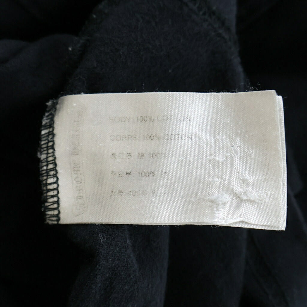 CHROME HEARTS(クロムハーツ) CH T BAR SCROLL LOGO L/S TEE Tバー スクロールロゴ クルーネック長袖Tシャツ ロングスリーブカットソー ブラック/ホワイト