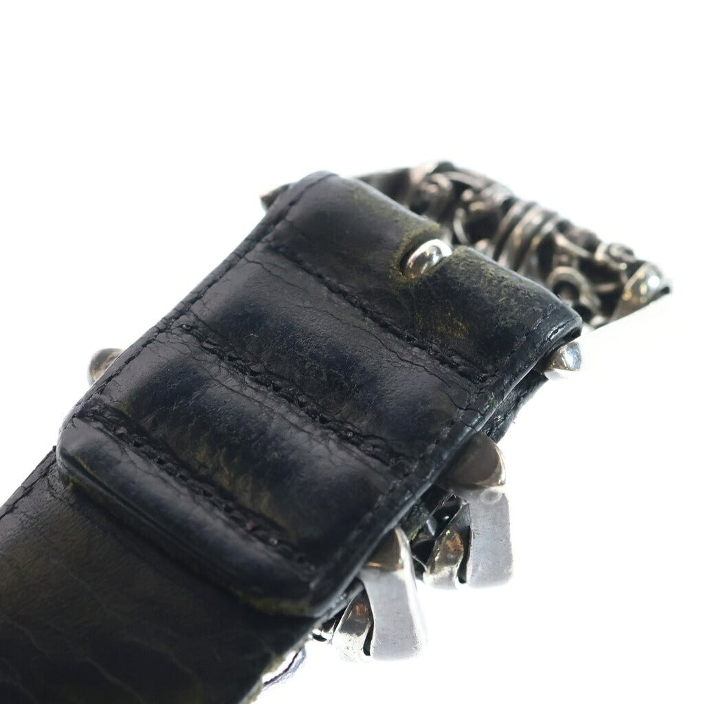 CHROME HEARTS(クロムハーツ) BLT CLT ROLLER 3PC 3PCケルティックローラー レザーベルト シルバー/ブラック