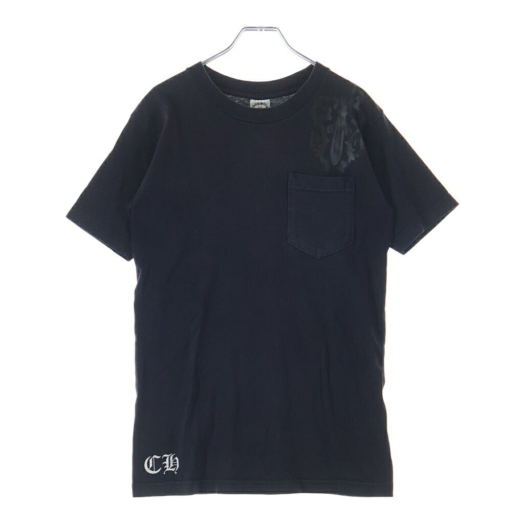 CHROME HEARTS(クロムハーツ) OLD VINE DAGGER CEMETERY CROSS TEE オールド フロントポケット ダガー バックセメタリークロス 半袖Tシャツ カットソー ブラック