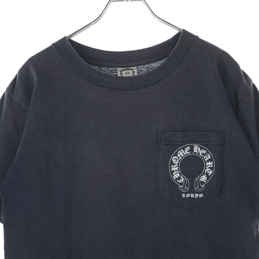 CHROME HEARTS(クロムハーツ) OLD TOKYO FUCK YOU TEE フロントポケット 東京限定 クロスプリント 半袖Tシャツ カットソー ブラック