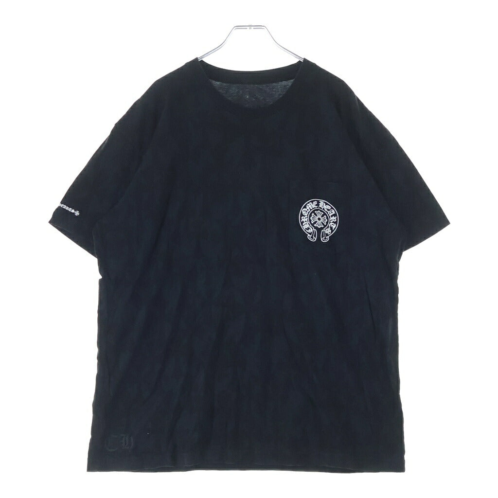 CHROME HEARTS(クロムハーツ) 24SS Graveyard Cemetery Cross Tee グレイブヤード セメタリー クロス 半袖Tシャツ カットソー ブラック