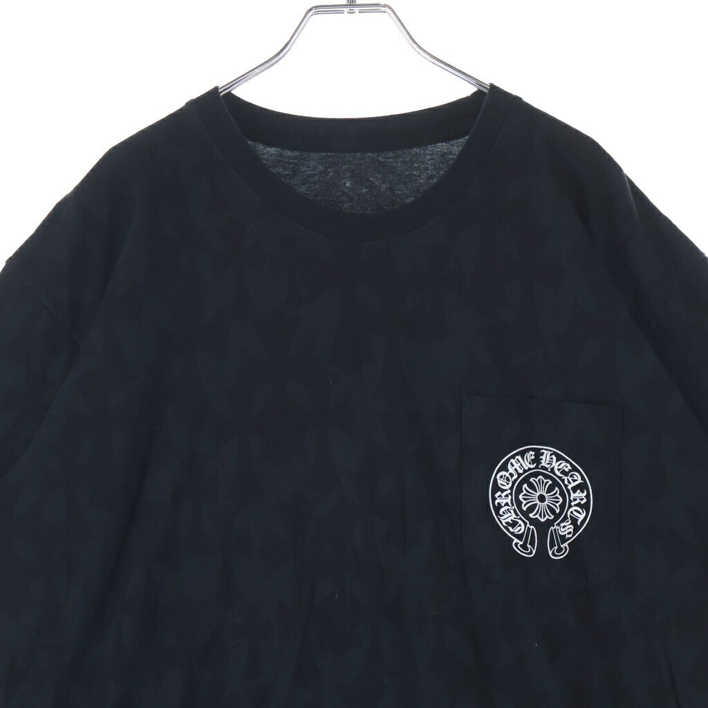 CHROME HEARTS(クロムハーツ) 24SS Graveyard Cemetery Cross Tee グレイブヤード セメタリー クロス 半袖Tシャツ カットソー ブラック