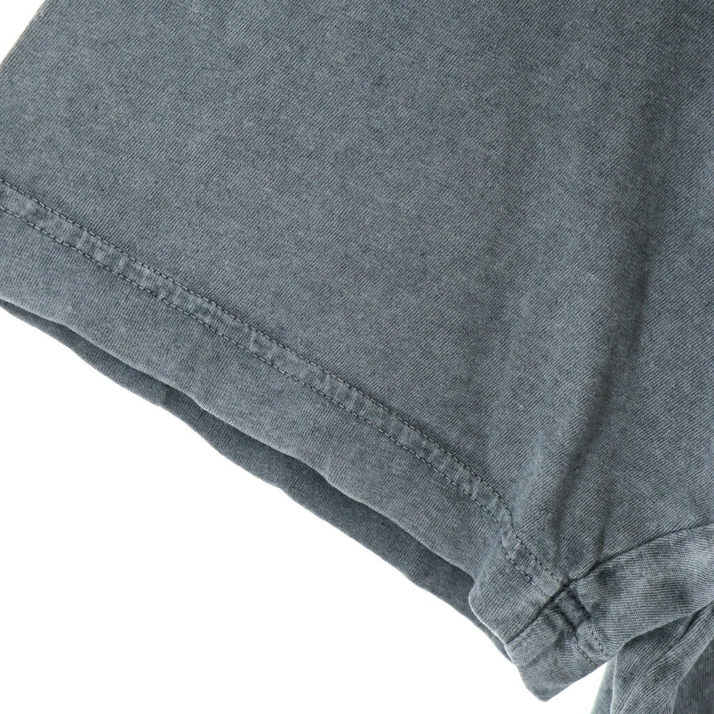 Acne Studios(アクネ ストゥディオズ) 24SS SCULL TEE エイジング加工 フロントスカルプリント クルーネック半袖Tシャツ カットソー グレー FN-UX-TSHI000070