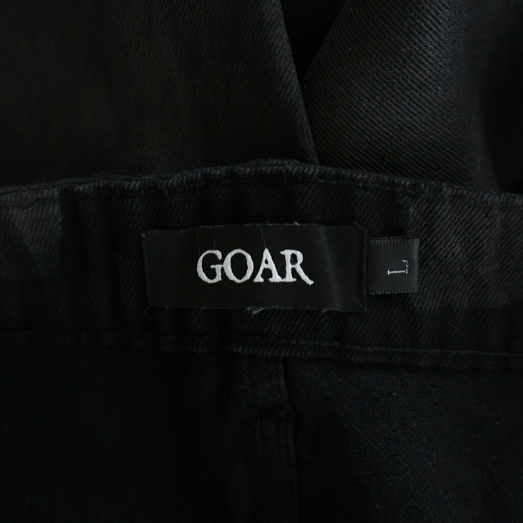 NO BRAND(ノーブランド) GOAR ARCHIVE ゴア アーカイブ Strapped Straight Oil Pants オイルコーティングスリムストレートデニムパンツ ブラック